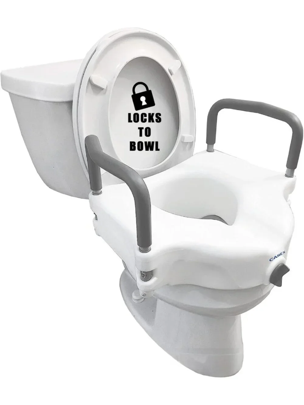 Elevated Toilet Seat Riser with Handles - 4.5